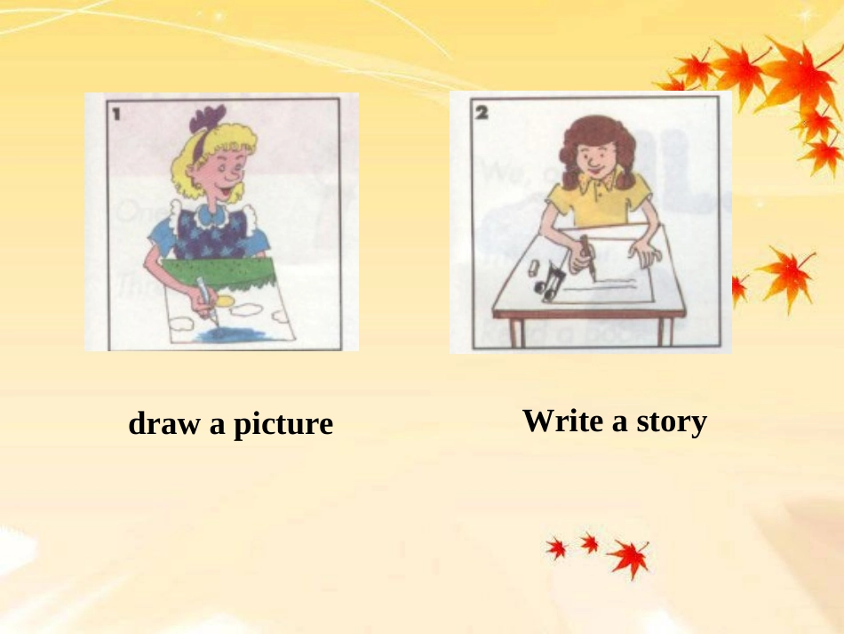 冀教版四年级英语下册Unit4_Lesson30_my_favourite_school_work_PPT课件12_第3页