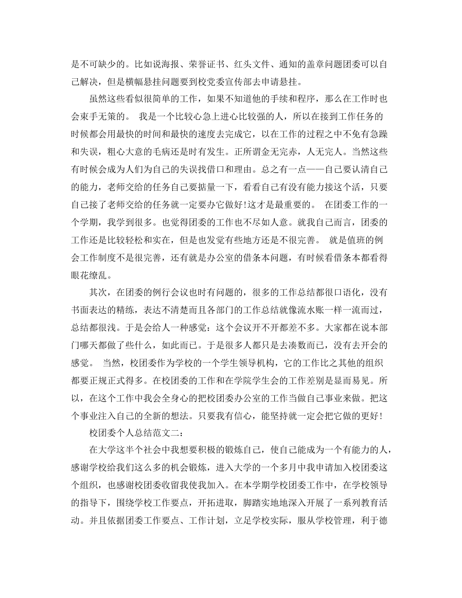 校团委个人总结范文3篇 _第2页