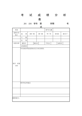 考试成绩分析表 (7)
