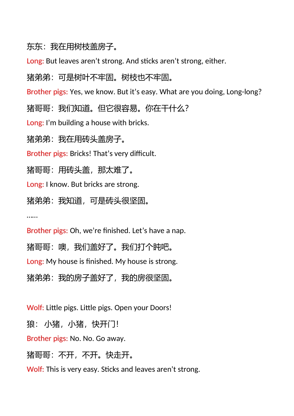 三只小猪剧本_第2页