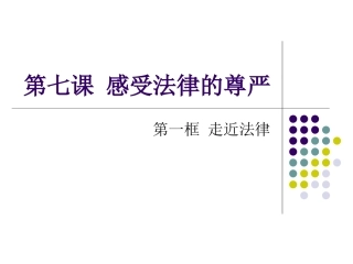 感受法律的尊严