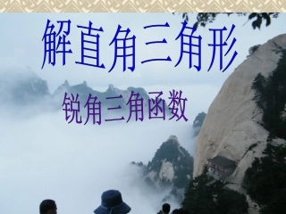 数学：252锐角三角函数(1)课件(华东师大版九年级上)