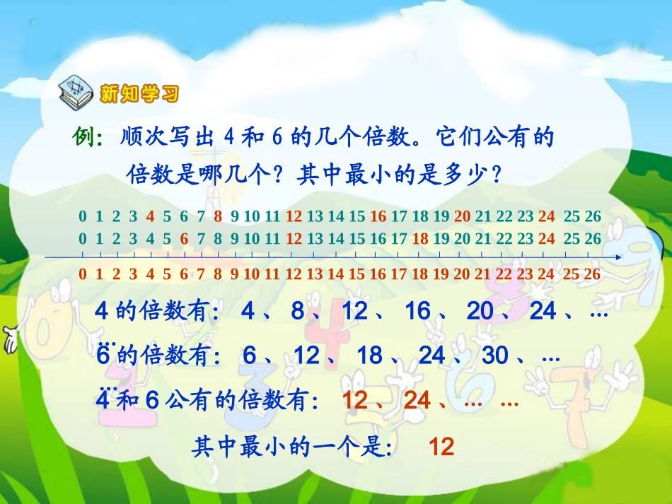 找最小公倍数课件(北师大版五年级数学上册课件)_第3页