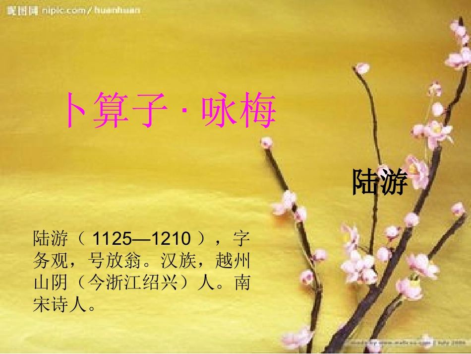 卜算子咏梅（陆游）_第1页