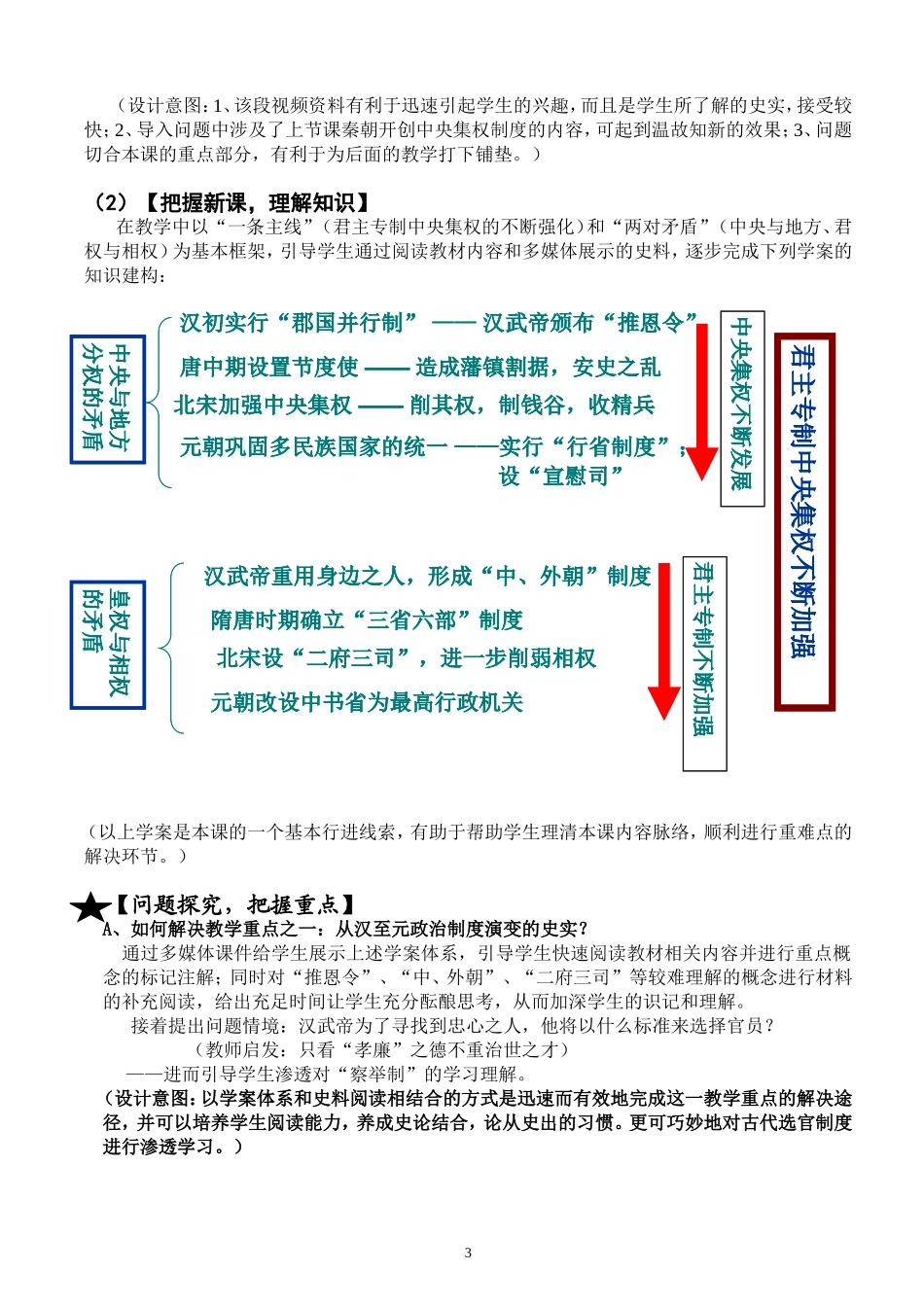 三亚一中-许宗旗：高中历史必修一第3课教学设计案例_第3页