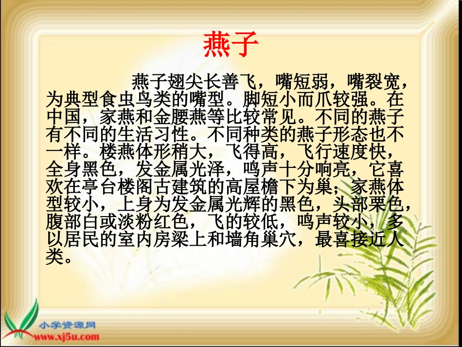 （人音版）一年级音乐下册课件小燕子_第3页
