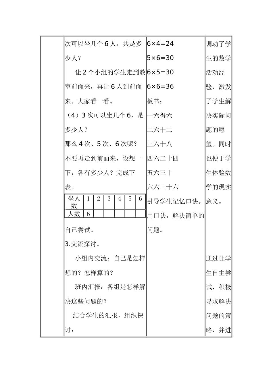 人教版二年级上册数学——6的乘法口诀教案_第2页