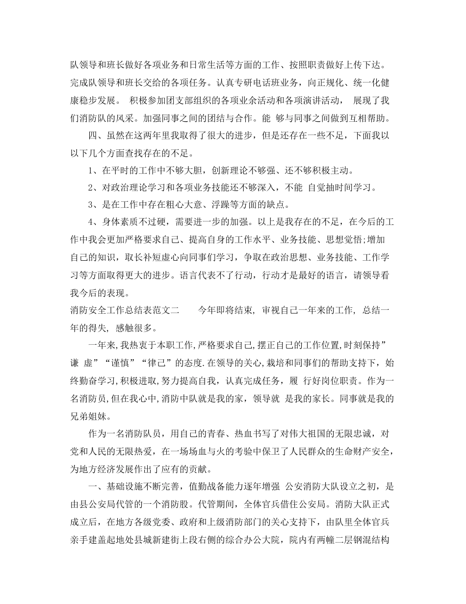 消防安全工作总结表 _第2页