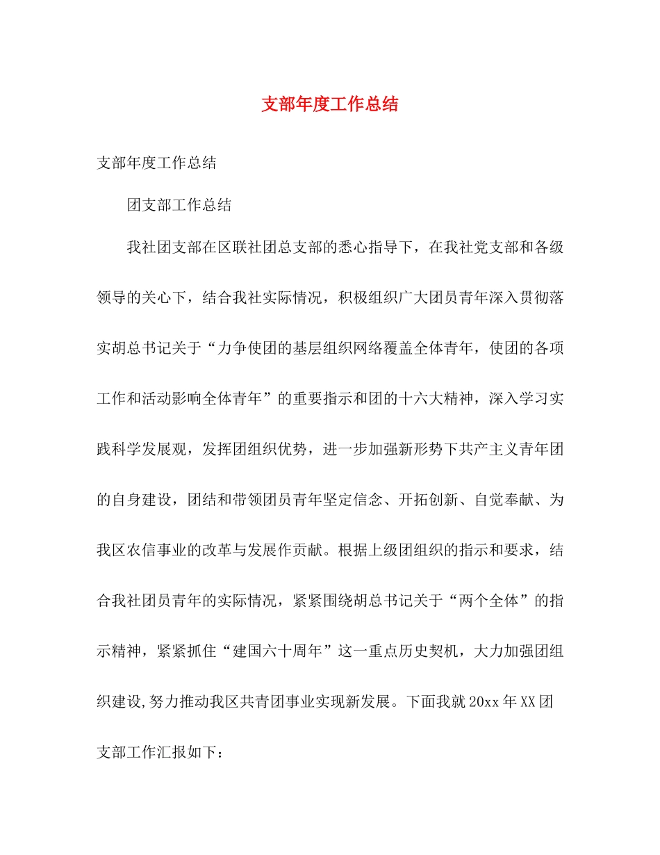 支部年度工作总结 _第1页