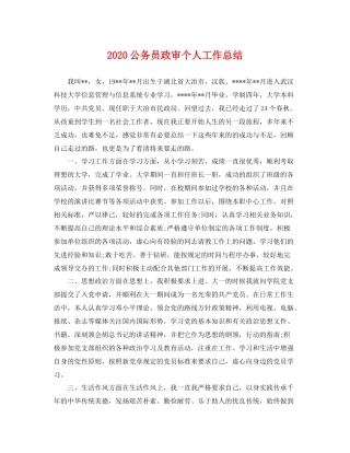 公务员政审个人工作总结  (2)
