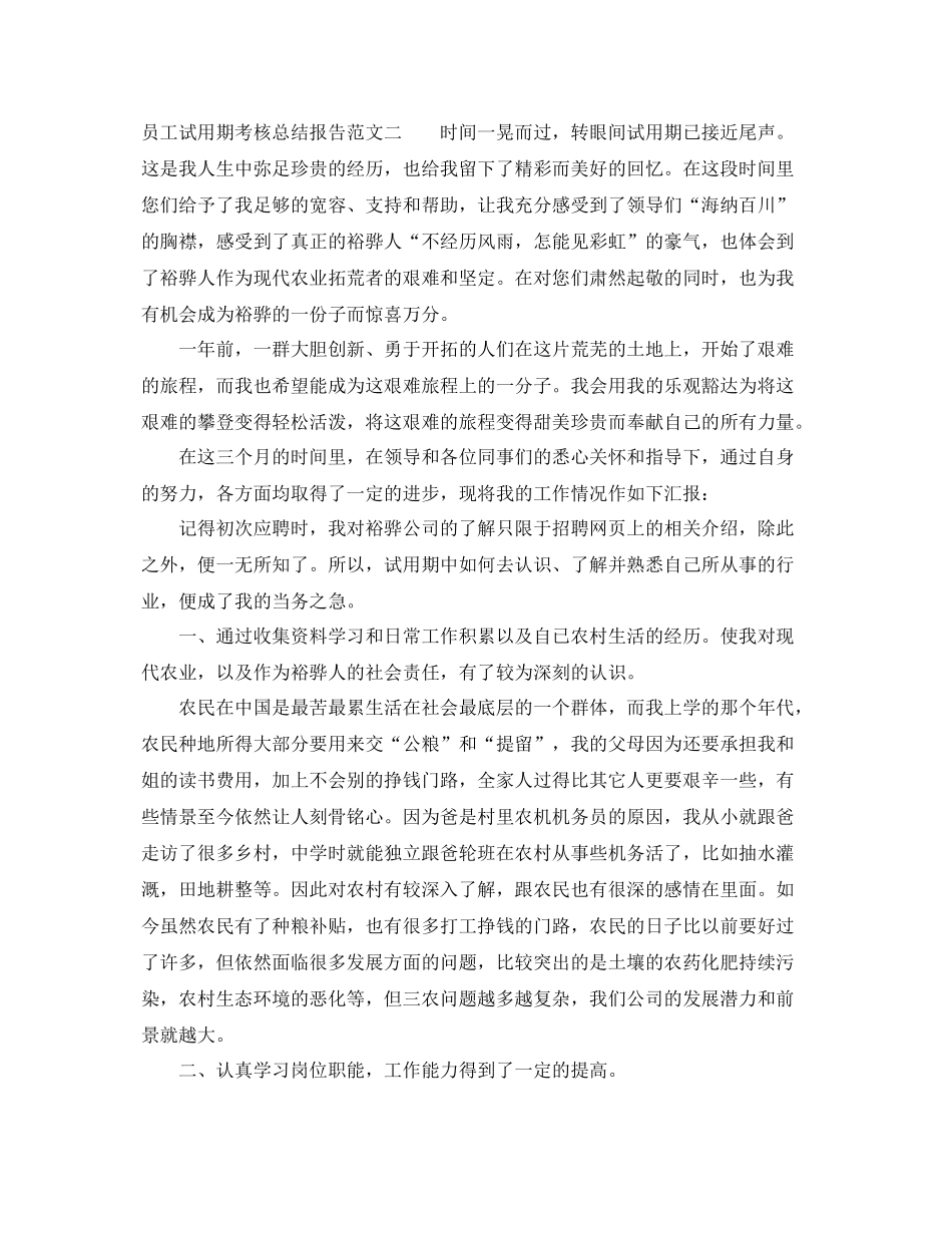 员工试用期考核总结报告 _第2页