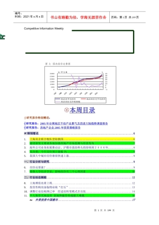 房地产一周行业竞争动态（推荐DOC189）