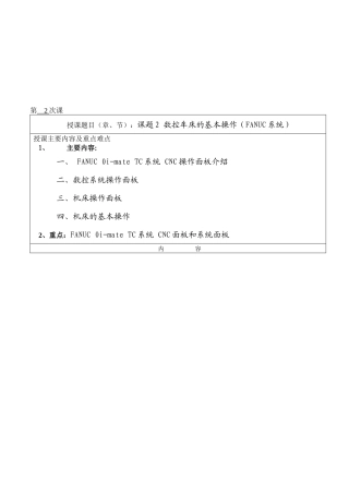 数控车床的基本操作系统介绍