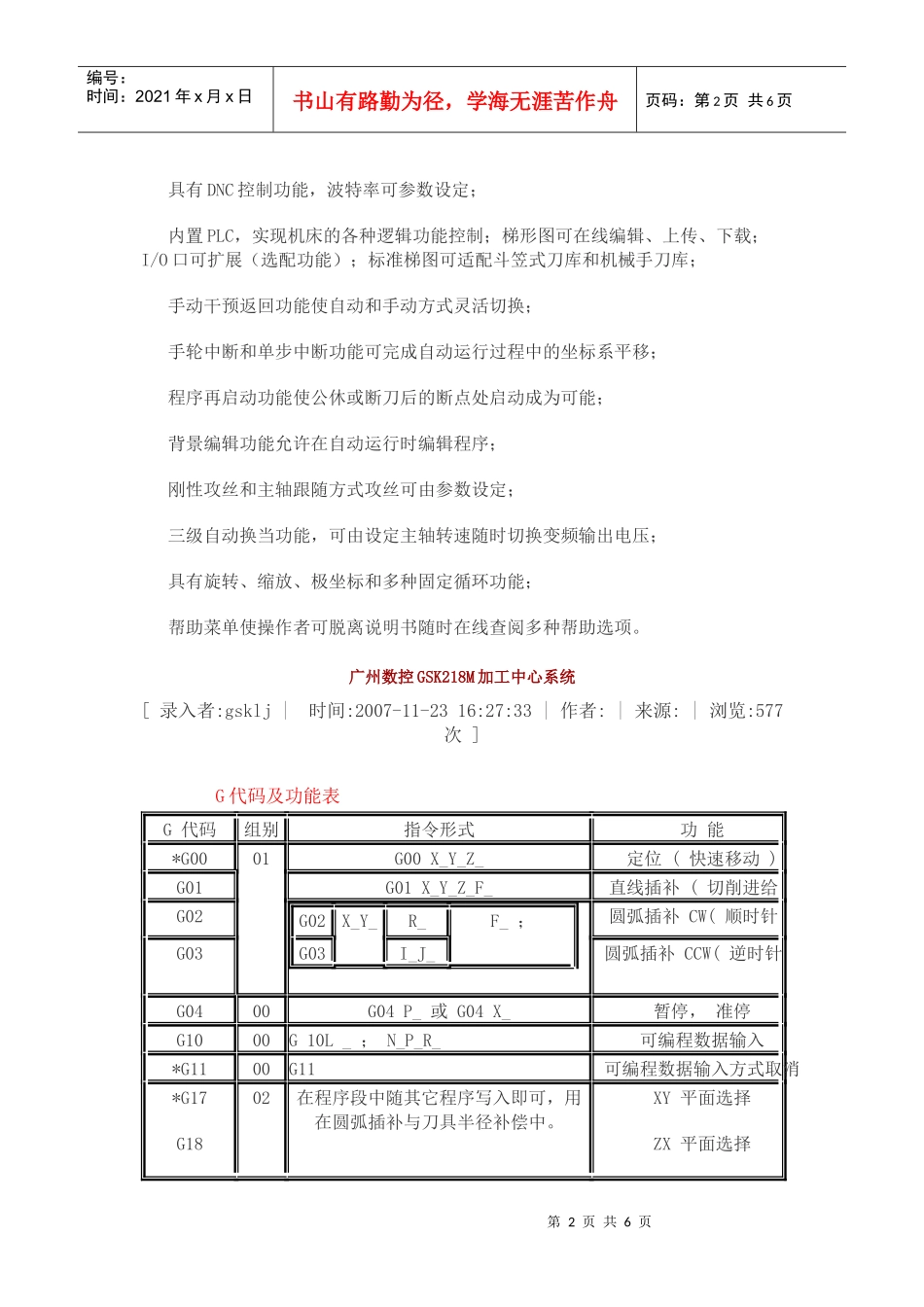 广州数控GSK218M加工中心系统介绍_第2页