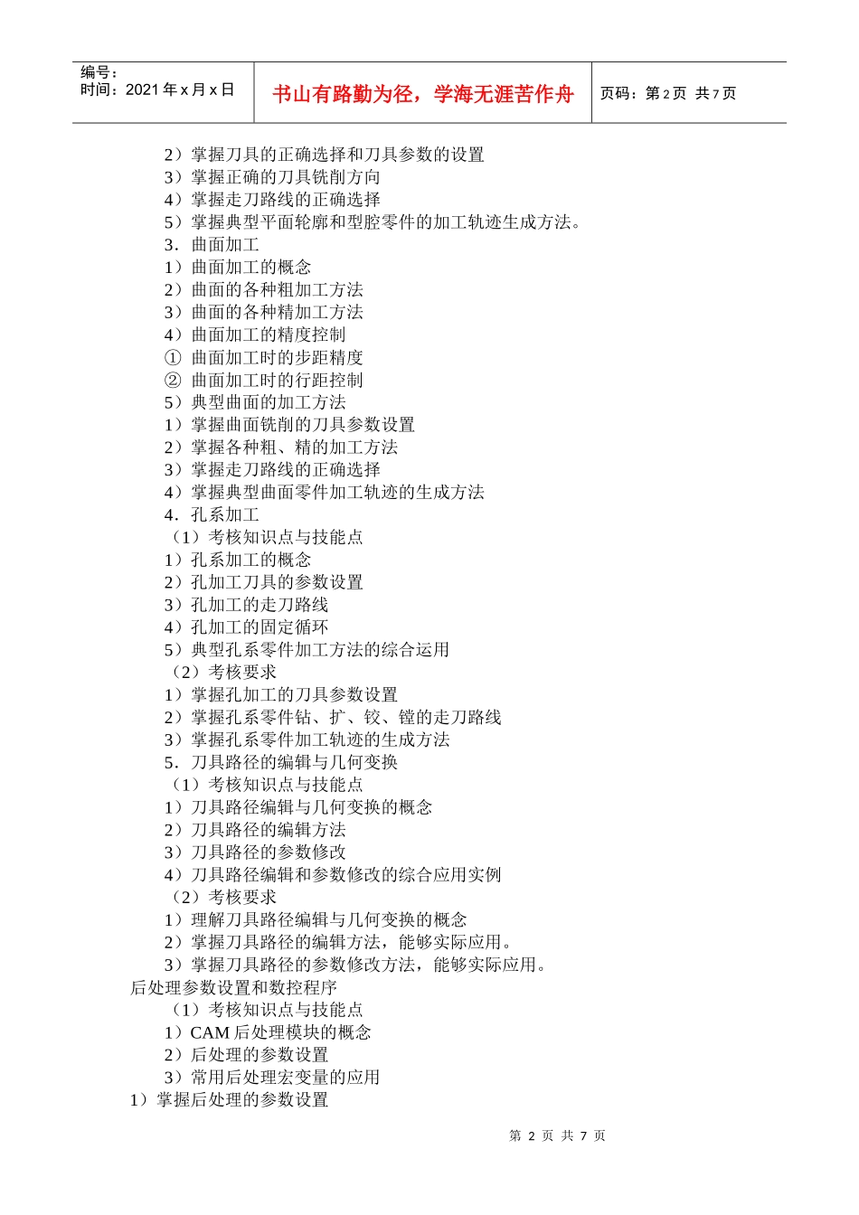 数控编程实训报告doc_第2页