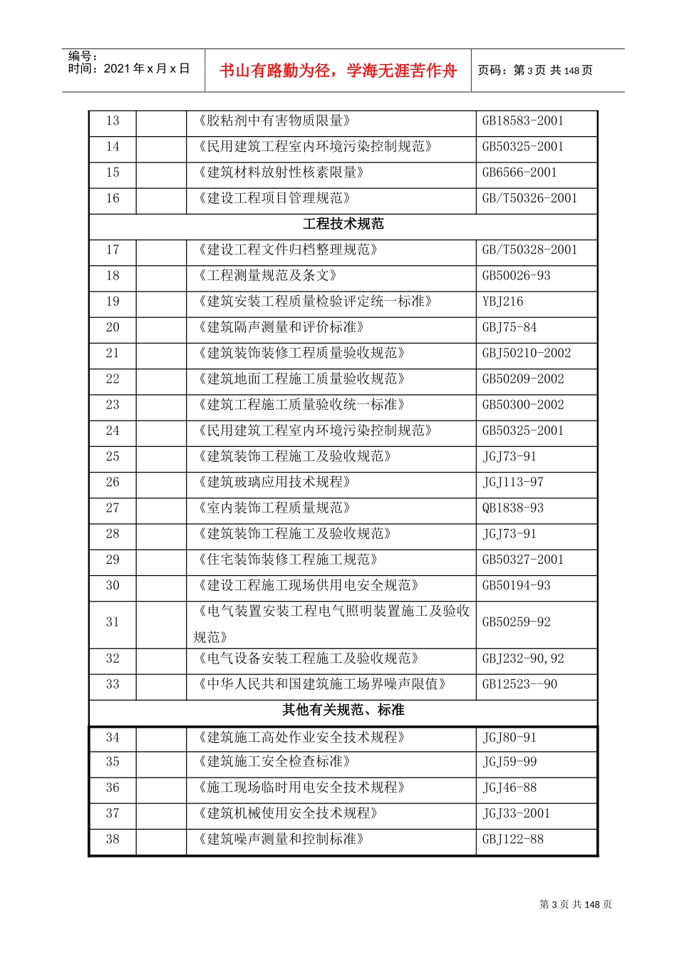 天津某休闲场馆室内装修工程施工组织设计（精装创海河杯）(DOC155页)_第3页