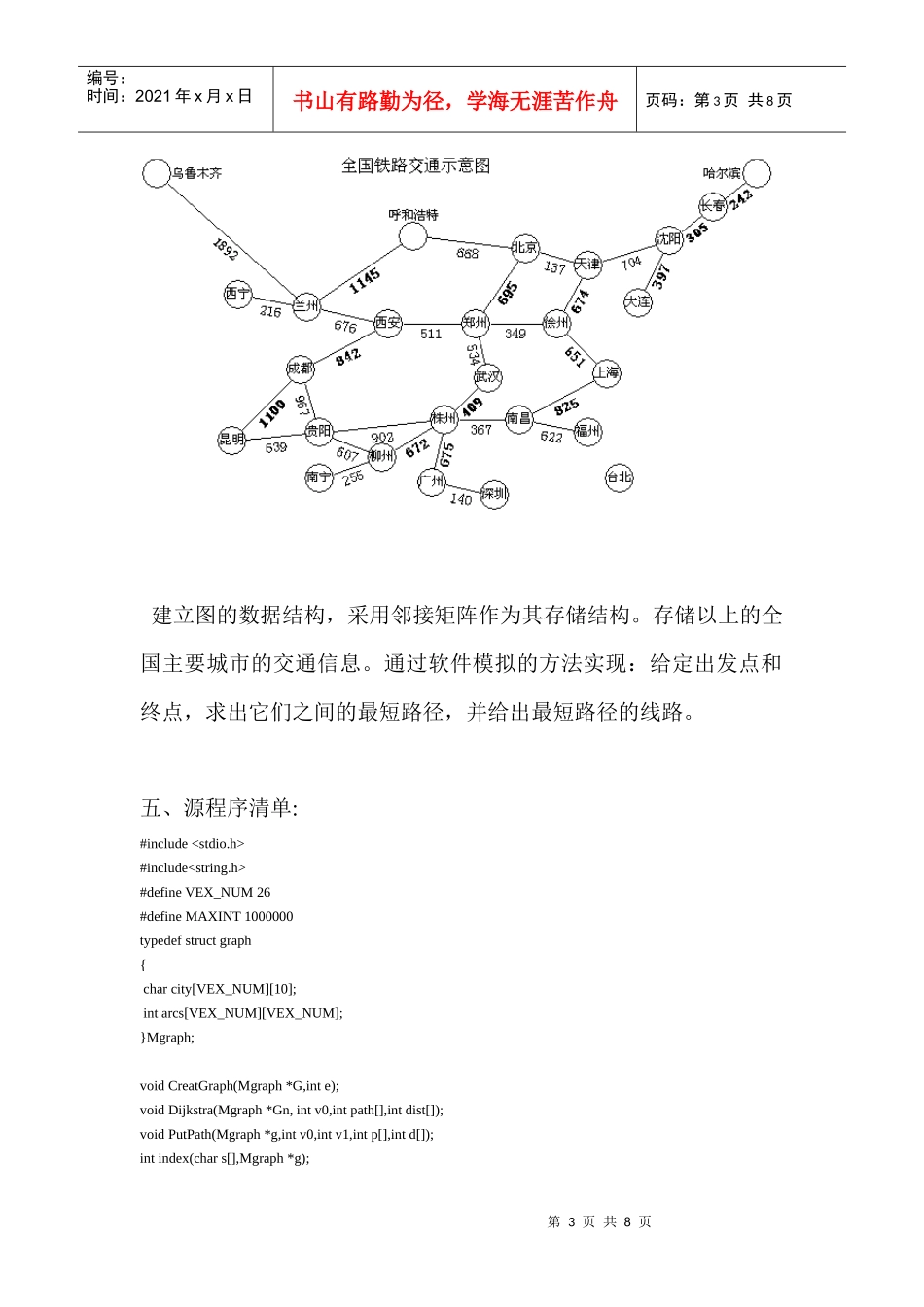 数据结构实训全国交通咨询模拟_第3页