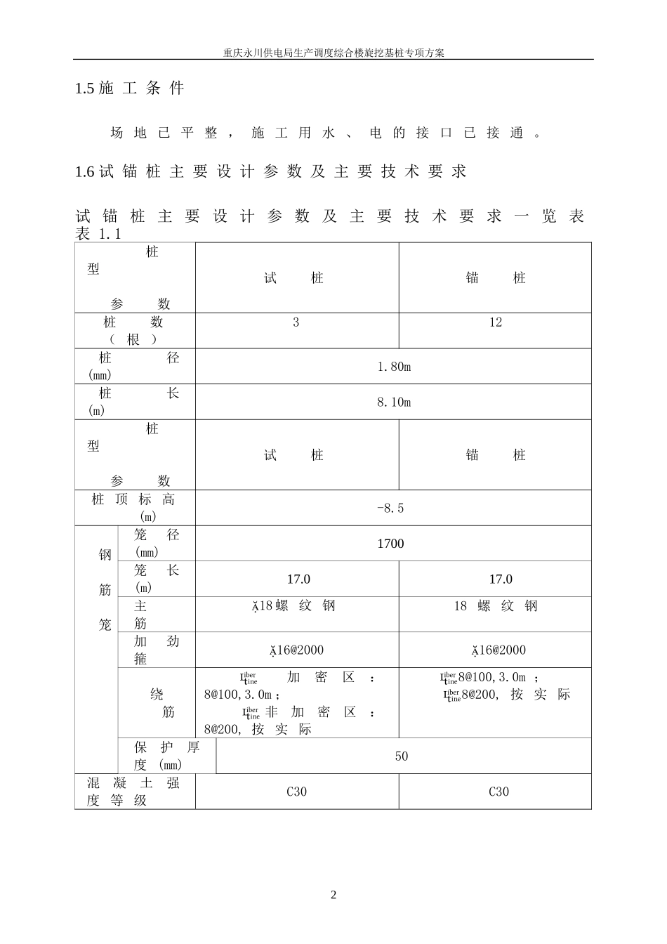 新旋挖成孔、混凝土灌注桩施工组织设计方案.(含施工进度计划图)doc(DOC29页)_第2页