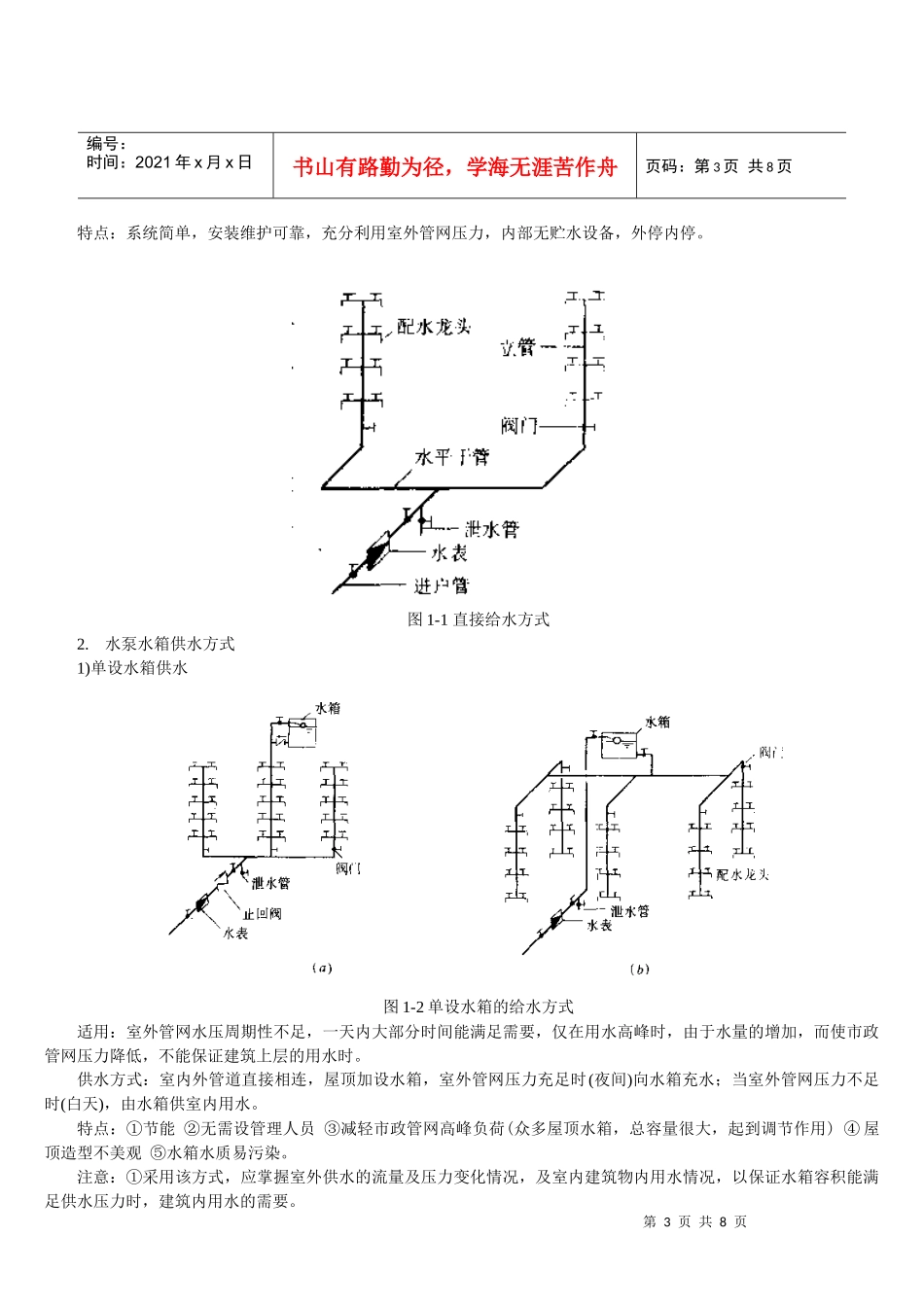 建排知识 第1章 建筑内部给水系统(2)_第3页