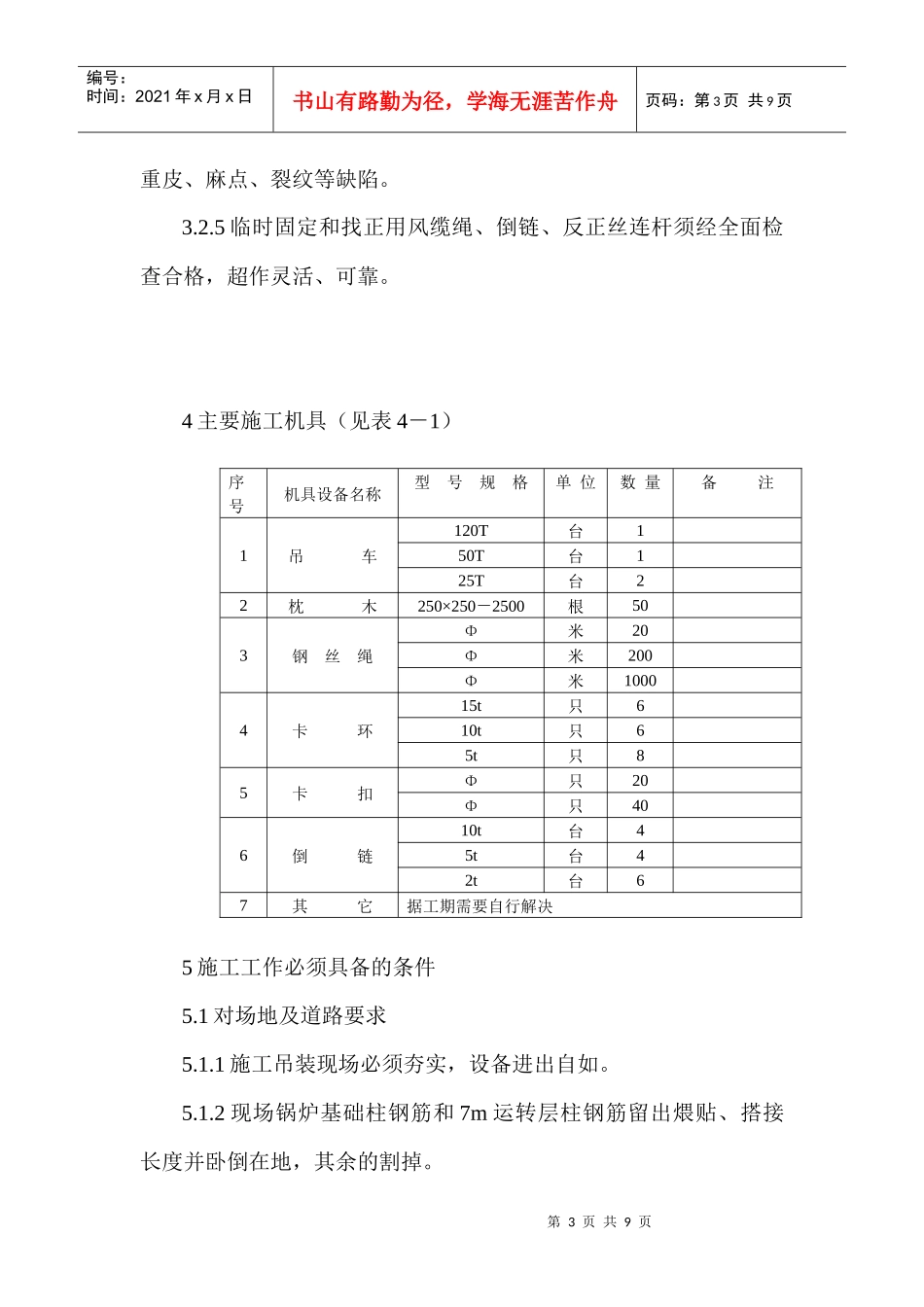 山东联盟化工75th循环流化床锅炉大件吊装方案_第3页