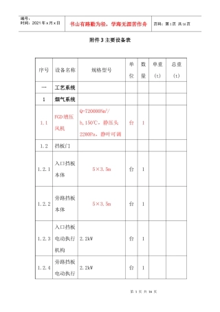 工艺系统与电气设备