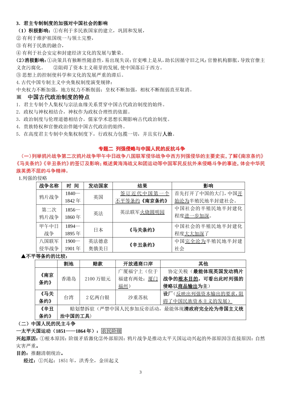 高考历史必修复习提纲_第3页