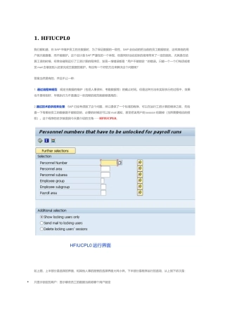 saphr中比较好用的功能