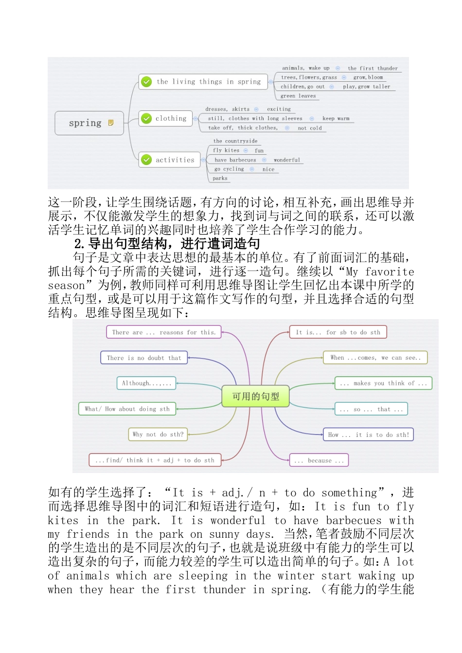思维导图在初中低段年级英语写作中的应用_第3页