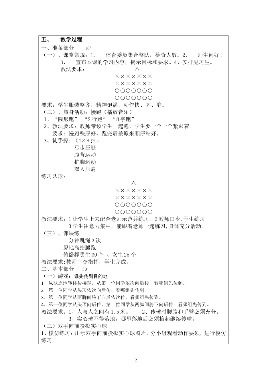 《双手向前投掷实心球》教案设计陈明文 (2)_第2页