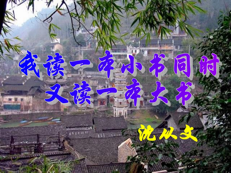 《我读一本小书同时又读一本大书》_第1页