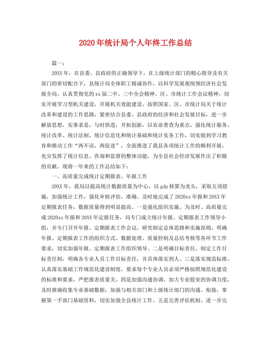 2020年统计局个人年终工作总结 _第1页