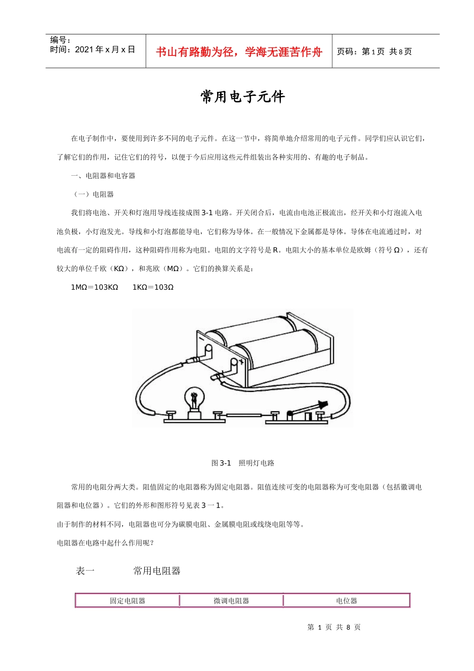 常用电子器件_第1页