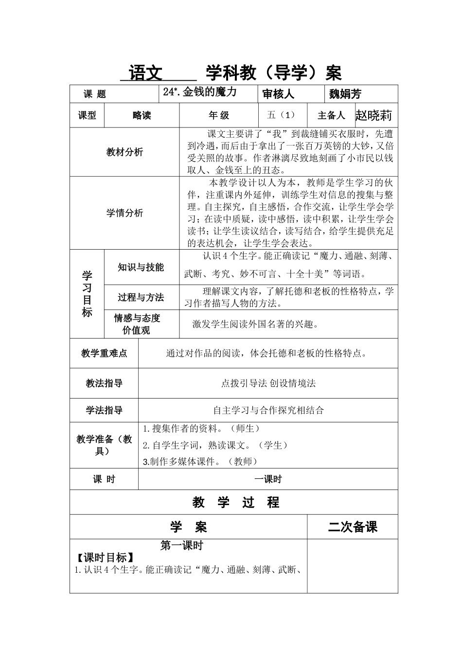 金钱的魔力 ()_第1页