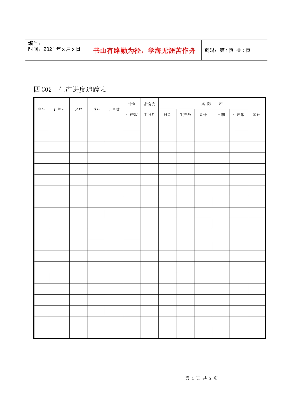 C02生产进度追踪表_第1页
