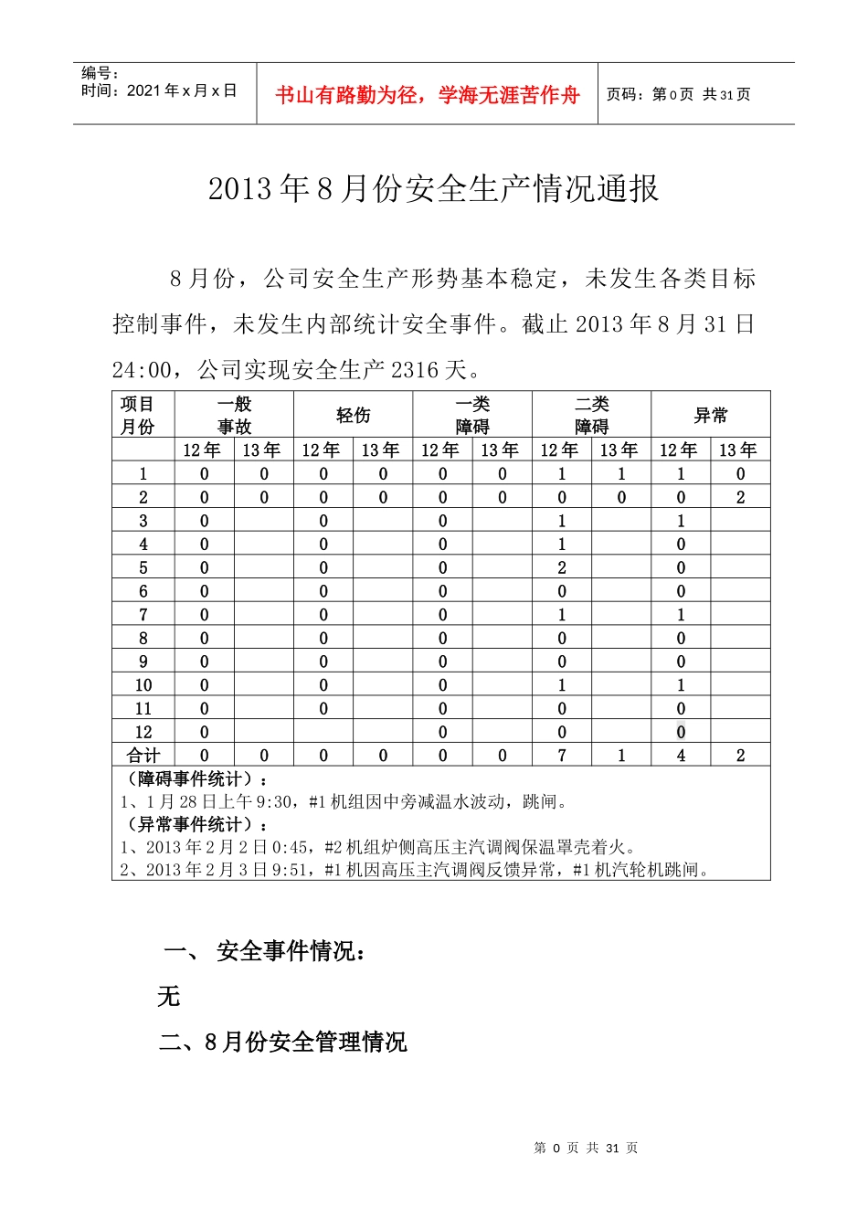 XXXX年9月安全月度例会_第2页