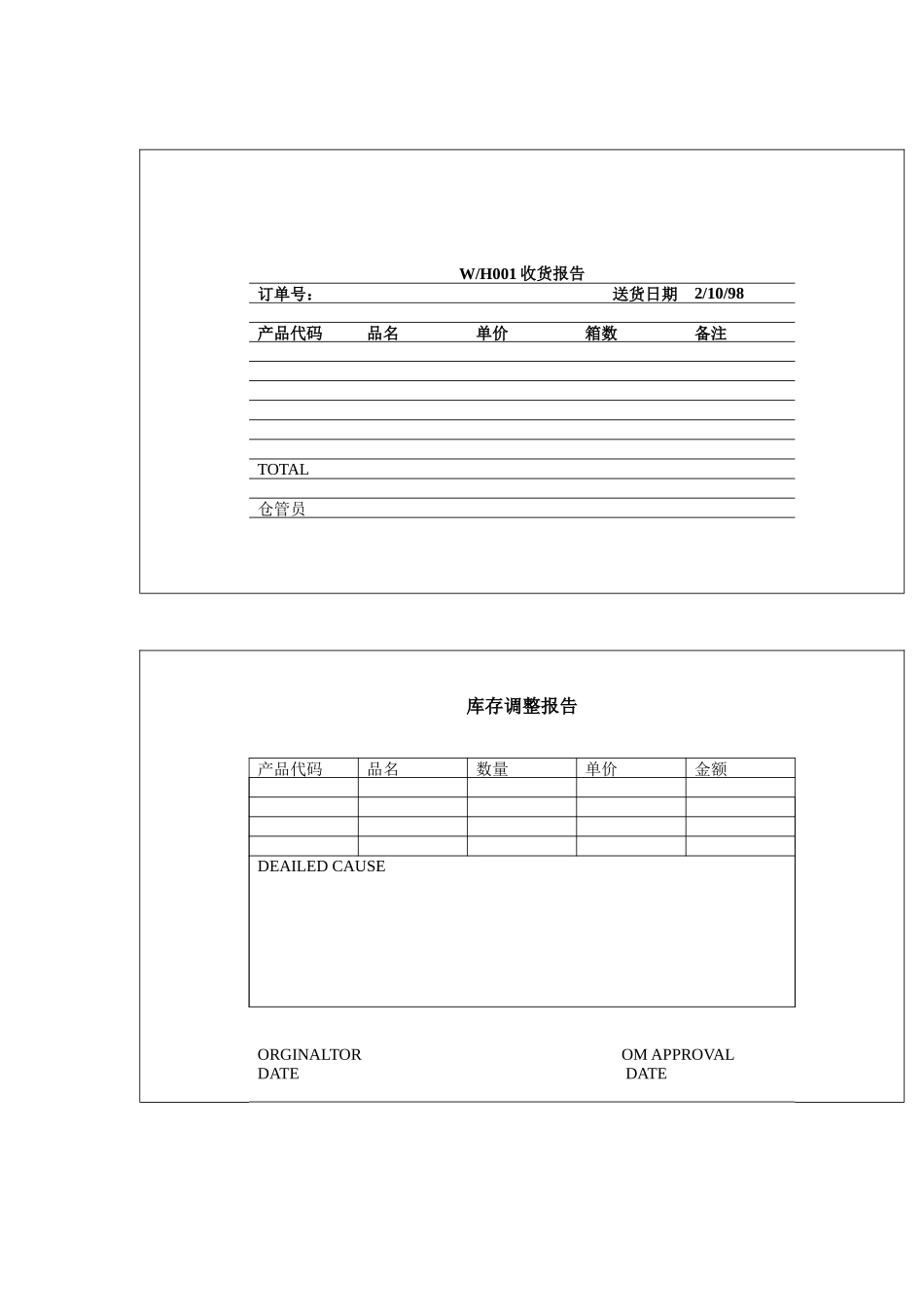 168收货报告及库存调整报告(1)_第1页