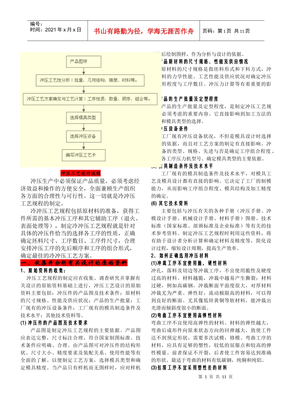 冲压工艺知识_第1页