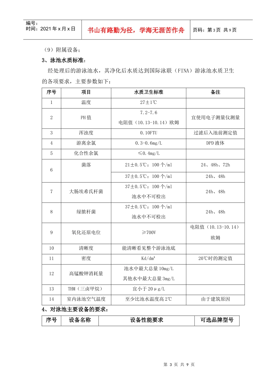 论大厦泳池与洗浴设备设计技术要求_第3页