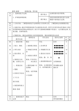 篮球高低运球