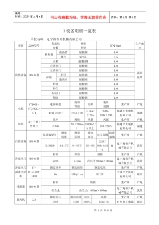 1设备明细一览表
