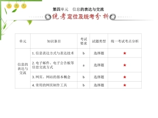 信息技术基础第四单元信息的表达与交流