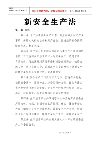 新安全生产法_制度规范_工作范文_实用文档