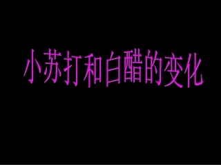 -小苏打和白醋的变化