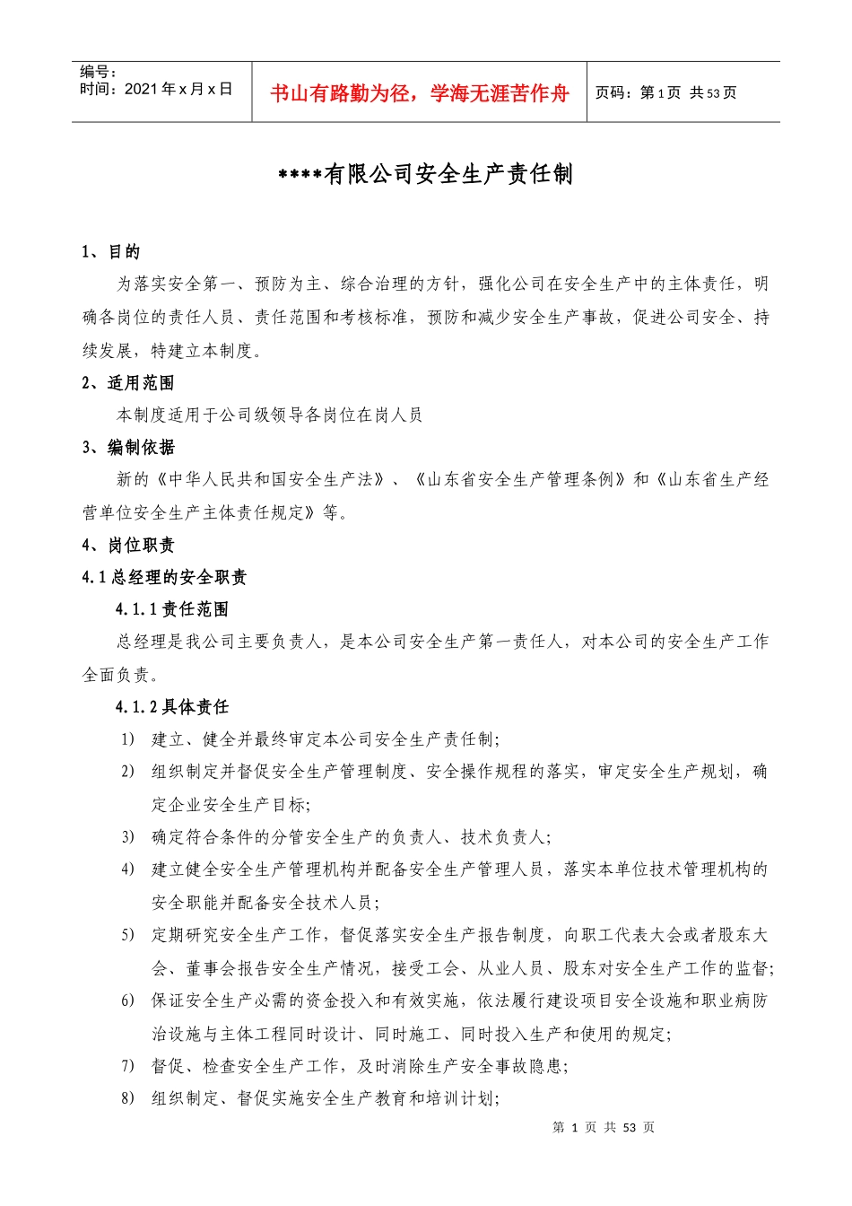 新编安全生产责任制_第1页