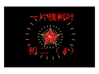 八年级语文一片槐树叶
