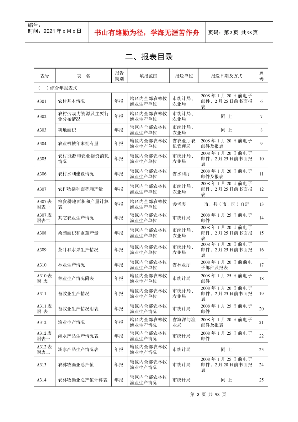 一为了解全省农林牧渔业生产经营活动的基本情况_第3页