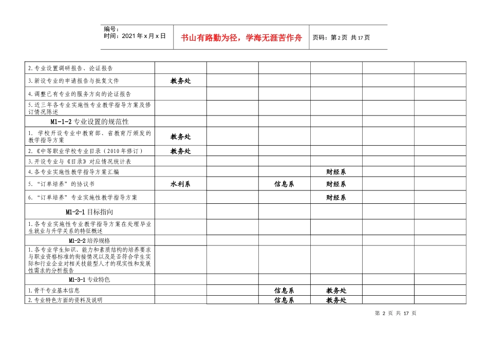 河南省某学校年度中职评估工作进度表_第2页