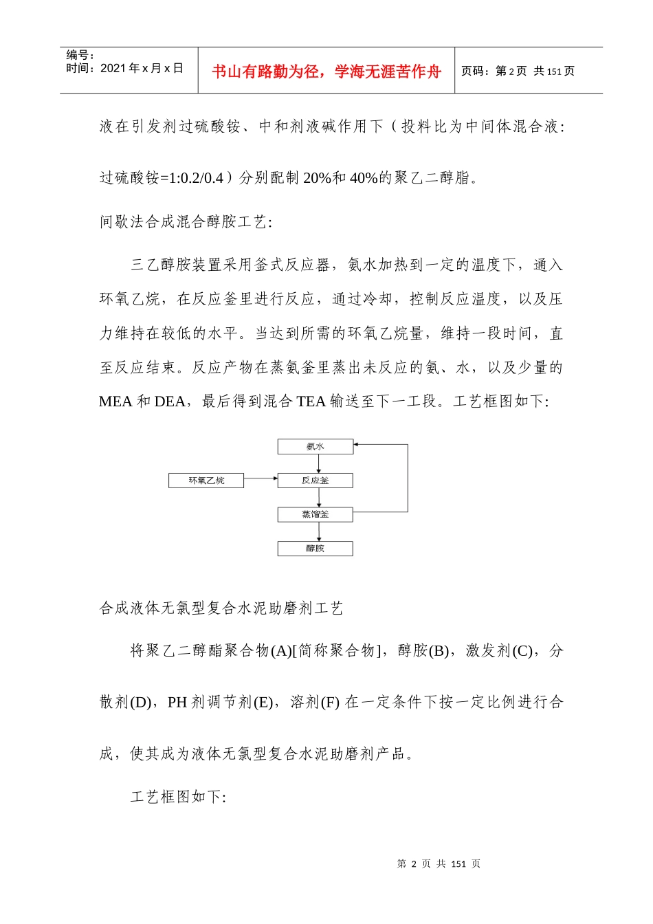 液体无氯型复合水泥助磨剂工程试生产方案培训资料_第3页