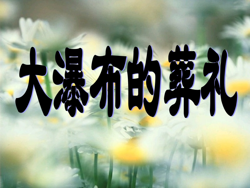 《大瀑布的葬礼》教学课件_第1页