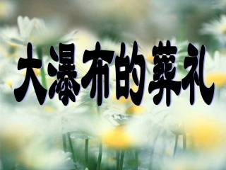 《大瀑布的葬礼》教学课件